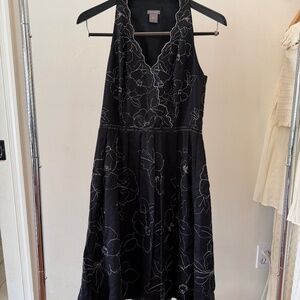 100% Linen with Embroidered floral dress